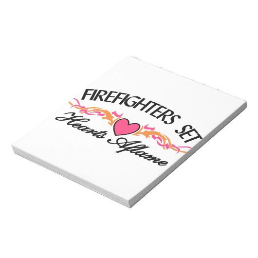 Hearts Aflamme Notizblock (Rotiert)