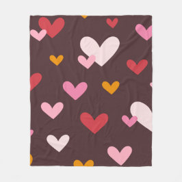 Hearts Aflutter Fleecedecke