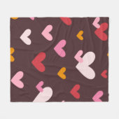 Hearts Aflutter Fleecedecke (Vorderseite (Horizontal))