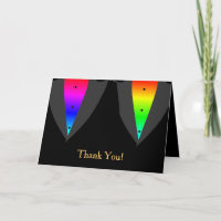 Hearts Aglow mit Pride Gay Wedding Danke Karte