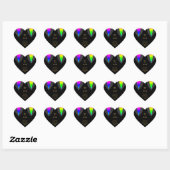 Hearts Aglow mit Pride Gay Wedding Heart Sticker (Blatt)
