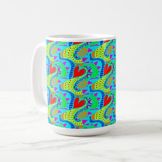 Hearts Alive Kaffeetasse (Vorderseite Links)