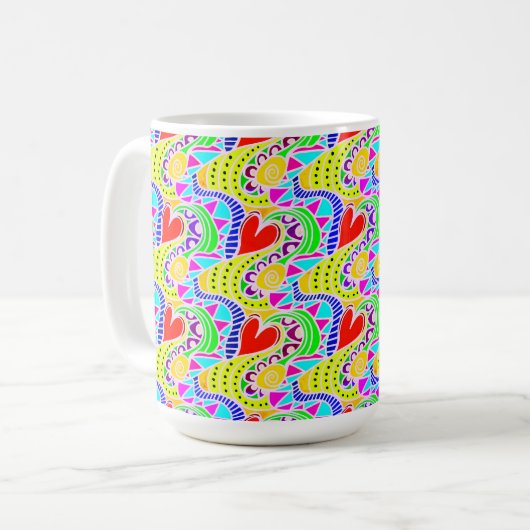 Hearts Alive Kaffeetasse (Vorderseite Links)