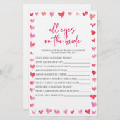 Hearts All Eyes On The Bride Bridal Shower Game Briefpapier (Vorne/Hinten)