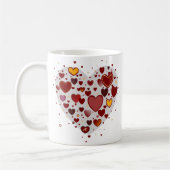 Hearts allover kaffeetasse (Links)