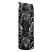 Hearts Alots Black Pattern Thermosbecher (Nach rechts gedreht)