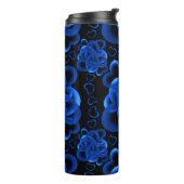 Hearts Alots Blue Pattern Thermosbecher (Nach links gedreht)
