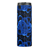Hearts Alots Blue Pattern Thermosbecher (Rückseite)