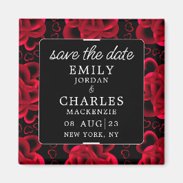 Hearts Alots Elegante Wedding Magnet