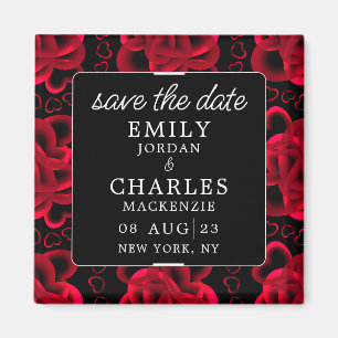 Hearts Alots Elegante Wedding Magnet