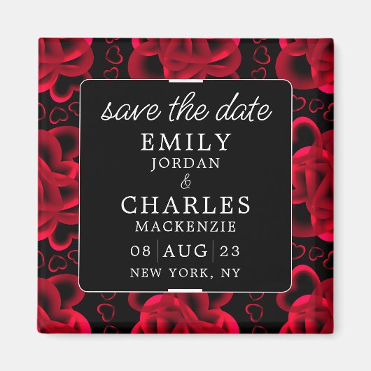 Hearts Alots Elegante Wedding Magnet (Vorne)