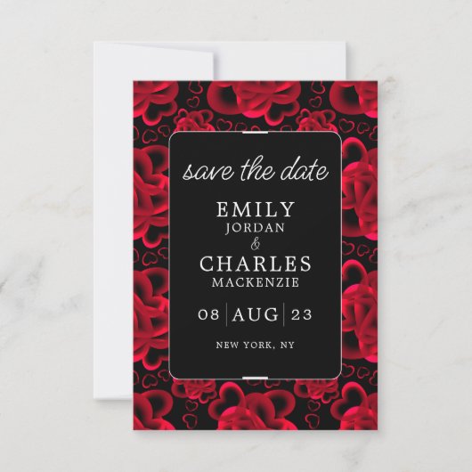 Hearts Alots Elegante Wedding Save The Date (Vorderseite)