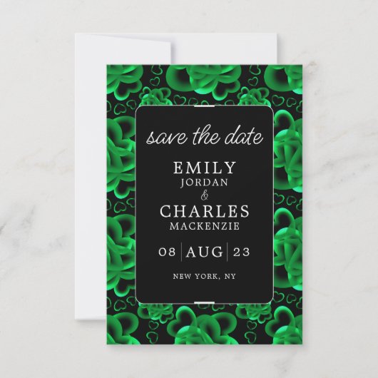 Hearts Alots Elegante Wedding Save The Date (Vorderseite)