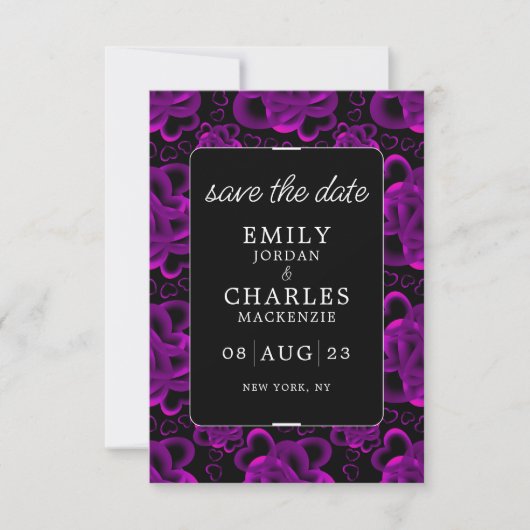 Hearts Alots Elegante Wedding Save The Date (Vorderseite)