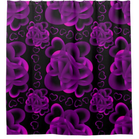 Hearts Alots Pattern Duschvorhang (Vorderseite)