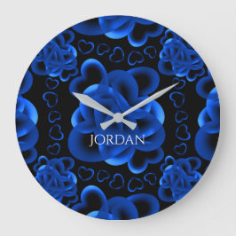 Hearts Alots Pattern Große Wanduhr