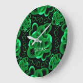 Hearts Alots Pattern Große Wanduhr (Winkel)