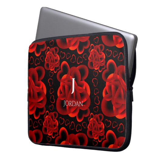Hearts Alots Pattern Laptopschutzhülle (Vorderseite Links)