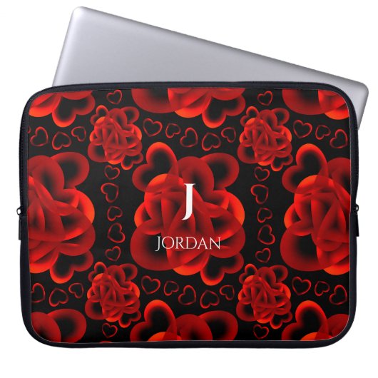 Hearts Alots Pattern Laptopschutzhülle (Vorderseite)
