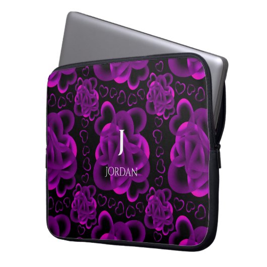 Hearts Alots Pattern Laptopschutzhülle (Vorderseite Links)