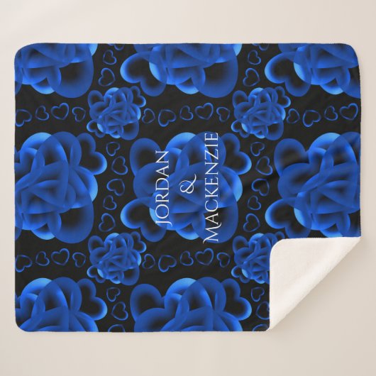 Hearts Alots Pattern Sherpadecke (Vorderseite (Horizontal))