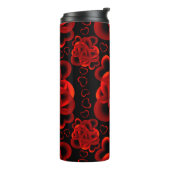 Hearts Alots Red Pattern Thermosbecher (Nach links gedreht)