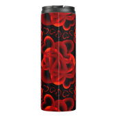 Hearts Alots Red Pattern Thermosbecher (Rückseite)