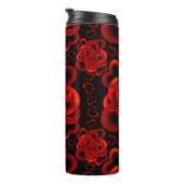 Hearts Alots Red Pattern Thermosbecher (Nach rechts gedreht)