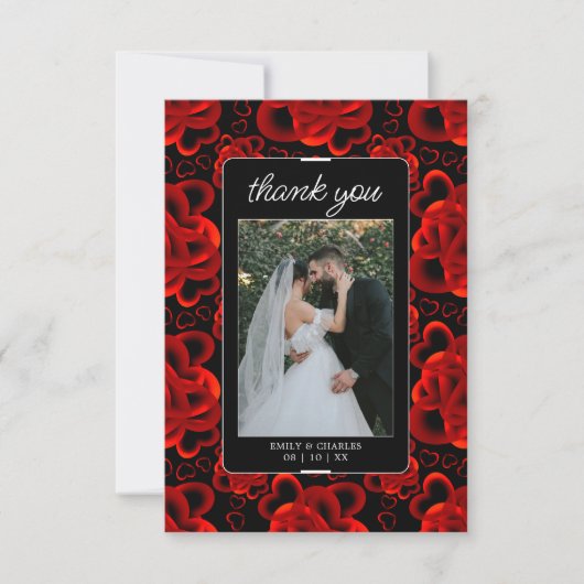 Hearts Alots Wedding Dankeskarte (Vorderseite)