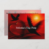 Hearts and Doves Einladung (Vorne/Hinten)