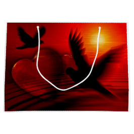 Hearts and Doves Große Geschenktüte