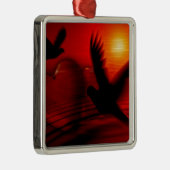 Hearts and Doves Ornament Aus Metall (Rechts)