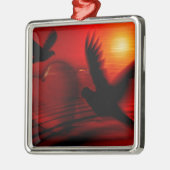 Hearts and Doves Ornament Aus Metall (Links)