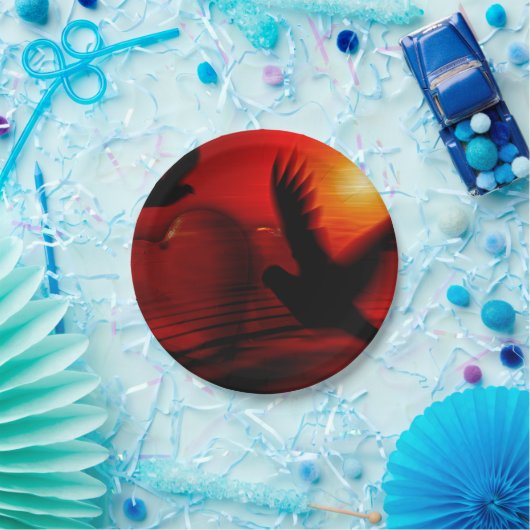 Hearts and Doves Pappteller (Party)