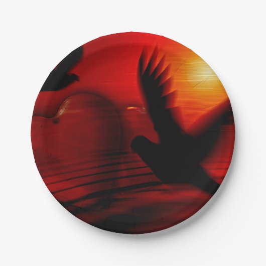 Hearts and Doves Pappteller (Vorderseite)