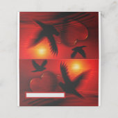 Hearts and Doves Platzkarte (Außenseite Aufgefaltet)