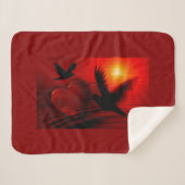 Hearts and Doves Sherpadecke (Vorderseite (Horizontal))