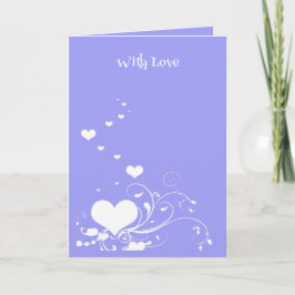 Hearts And Elegant Curling Flourishes Minimal Illu Karte