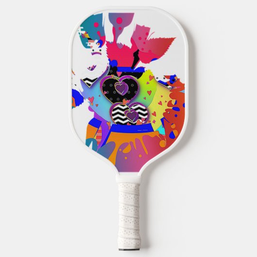 Hearts And Flowers Pickleball Schläger (Vorderseite)