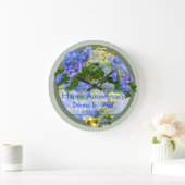 Hearts and Hydrangeas   ~  Anniversary Clock Große Wanduhr (Zuhause)