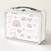 Hearts and Rainbows Metal Lunch Box (Vorderseite)
