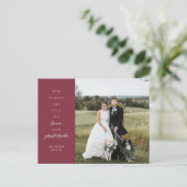 Hearts are Full Foto Wedding Danke Postcard Postkarte (Stehend Vorderseite)