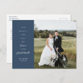 Hearts are Full Foto Wedding Danke Postcard Postkarte (Vorne/Hinten)