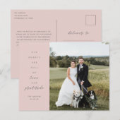 Hearts are Full Foto Wedding Danke Postcard Postkarte (Vorne/Hinten)