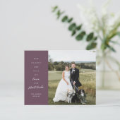 Hearts are Full Foto Wedding Danke Postcard Postkarte (Stehend Vorderseite)