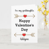 Hearts Arrows Happy Valentine's Day Godtoy Karte (Gelbe Blume)