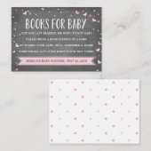 Hearts Baby Book Request Chalkboard | Babyparty Begleitkarte (Vorne/Hinten)