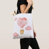 Hearts Balloon Valentine Personalisiertes Foto Tasche (Von Nahem)