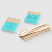 Hearts Beach Hochzeitsfeier Aquamarin Blue Fächer (Non-assembled)