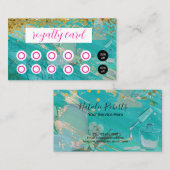 Hearts Beauty Salon Spa Loyalty Treuekarte (Vorne/Hinten)